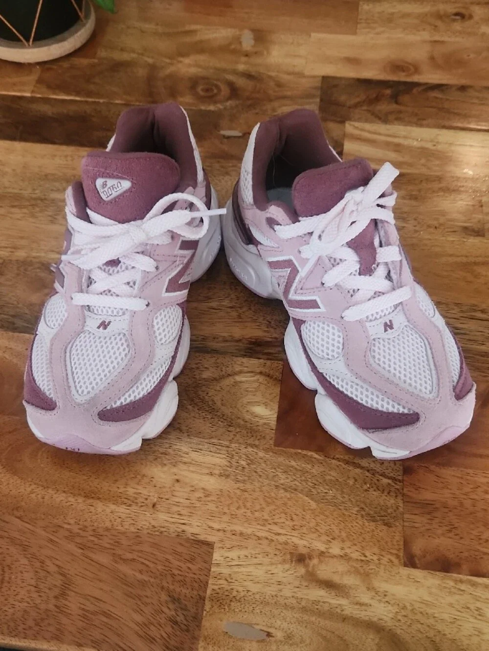 New Balance 9060 Dusty Pink and Mauve Mesh Sneakers